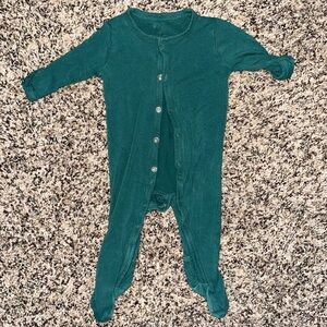 Kyte Baby Emerald Snap Footie Newborn Bamboo